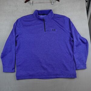 Under Armour Pullover Mens 4XL Blue Golf Storm Fleece Sweater Quarter Zip